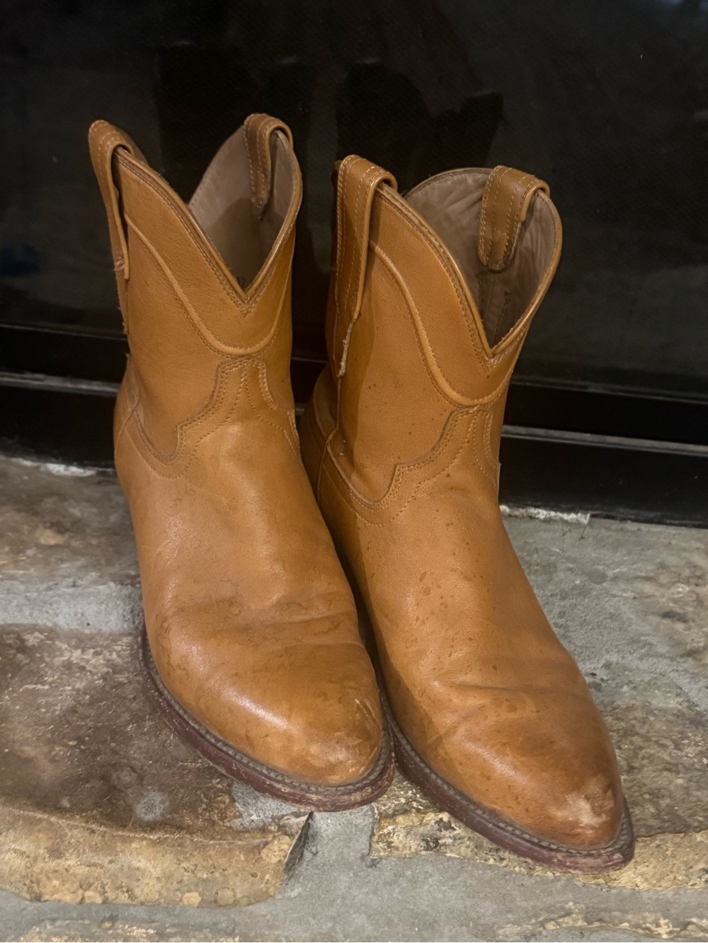 Tecovas Women’s Tan Leather Cowboy bootie